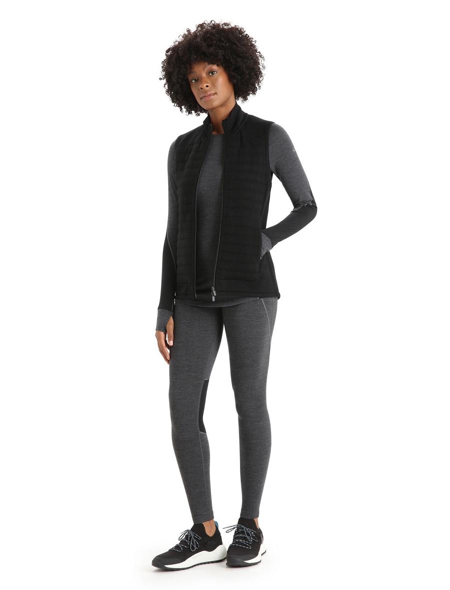 Icebreaker ZoneKnit™ Merino Insulated Naisten Liivit Mustat | FI 1558KORI